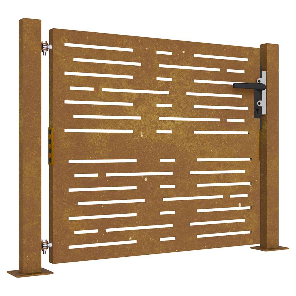 Portail Vidaxxl 105x80 cm carré en acier corten