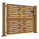Portail Vidaxxl 105x80 cm carré en acier corten