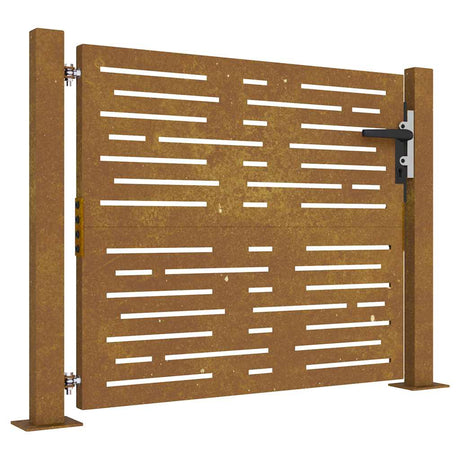 Portail Vidaxxl 105x80 cm carré en acier corten