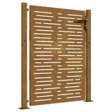 Vidaxl poort 100x150 cm vierkant cortenstaal