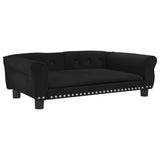 Vidaxl Cesta de perros 95x55x30 cm Velvet Negro