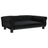 Vidaxl Dog Basket 95x55x30 cm en cuir artificiel noir