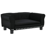 Vidaxl Dog Basket 70x45x30 cm en cuir artificiel noir