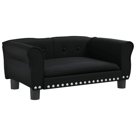 Vidaxl Dog Basket 70x45x30 cm en cuir artificiel noir