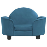Vidaxxl lit pour chien 66x40x45 cm velours bleu