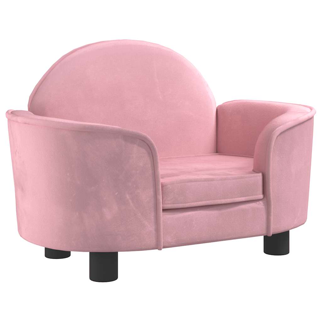 Vidaxxl lit pour chien 66x40x45 cm velours rose