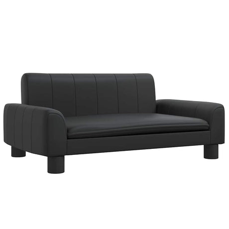 Vidaxxl lit pour chien 70x45x30 cm cuir artificiel noir