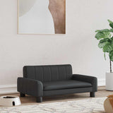 Vidaxxl lit pour chien 70x45x30 cm cuir artificiel noir