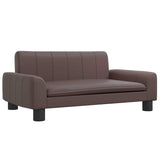 Vidaxxl lit pour chien 70x45x30 cm cuir artificiel marron