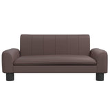 Vidaxxl lit pour chien 70x45x30 cm cuir artificiel marron