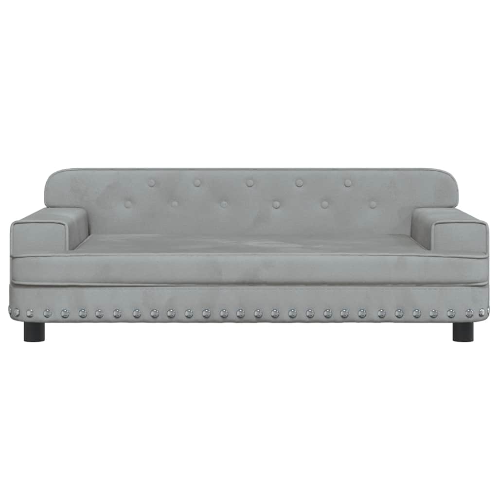 Vidaxl Dog Basket 90x53x30 cm Gris clair en velours