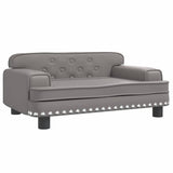 Vidaxl Dog Basket 70x45x30 cm en cuir artificiel gris