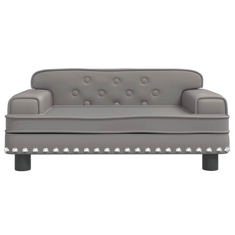 Vidaxl Dog Basket 70x45x30 cm en cuir artificiel gris