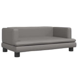 Vidaxl Dog Basket 80x45x30 cm en cuir artificiel gris