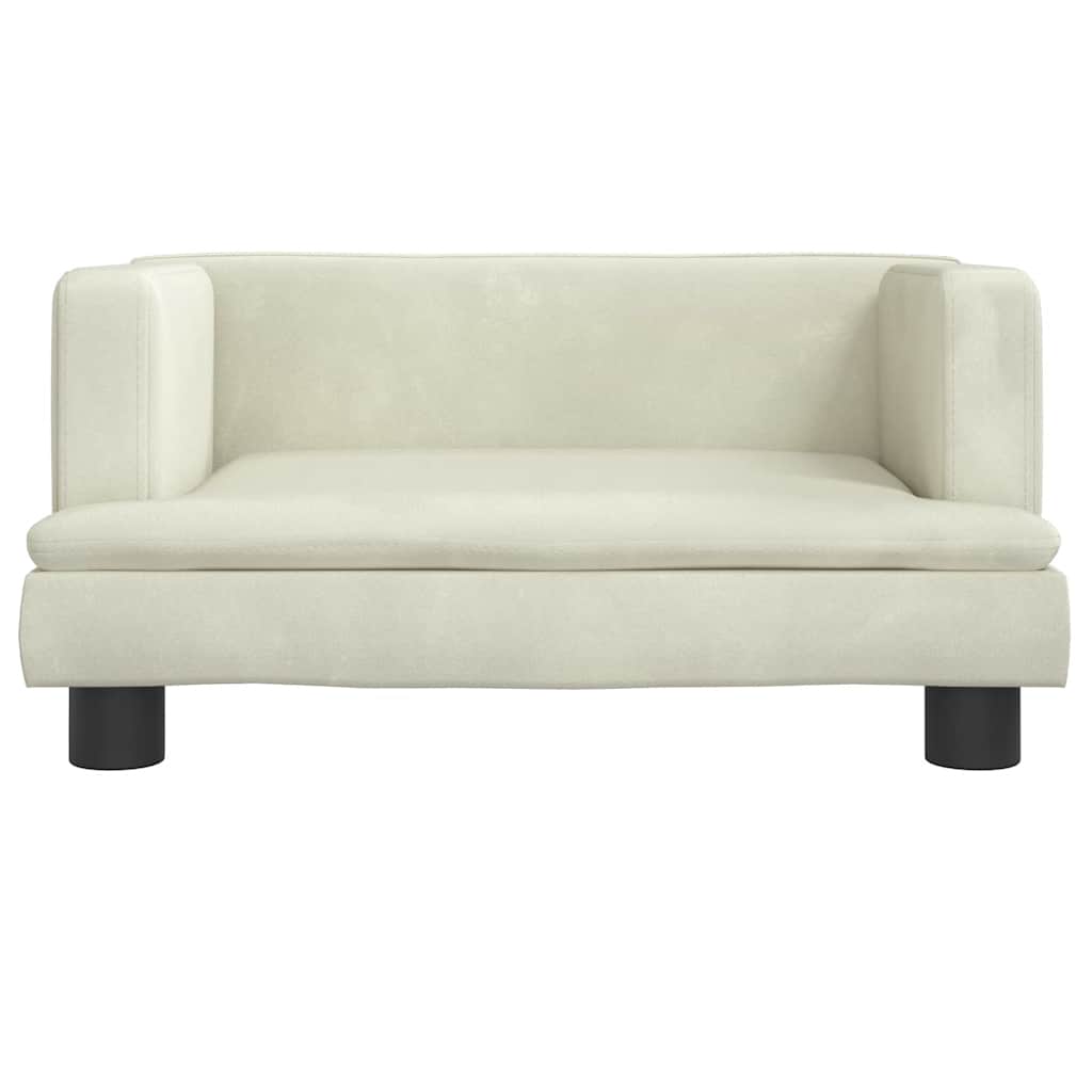 Vidaxxl lit pour chien 60x40x30 cm velours couleur crème