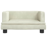 Vidaxxl lit pour chien 60x40x30 cm velours couleur crème