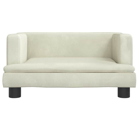 Vidaxxl lit pour chien 60x40x30 cm velours couleur crème