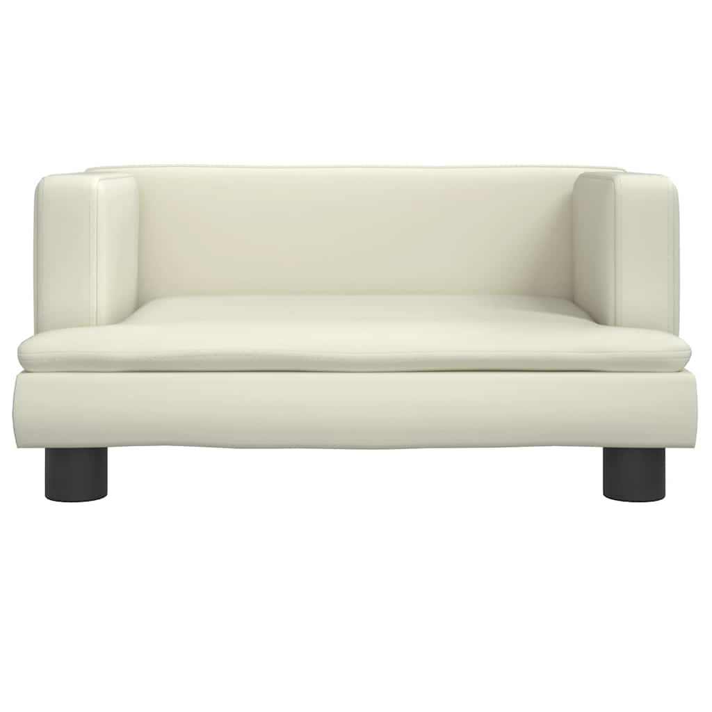 Vidaxxl lit pour chien 60x40x30 cm cuir artificiel couleur crème