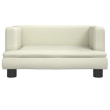 Vidaxxl lit pour chien 60x40x30 cm cuir artificiel couleur crème