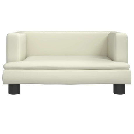 Vidaxxl lit pour chien 60x40x30 cm cuir artificiel couleur crème
