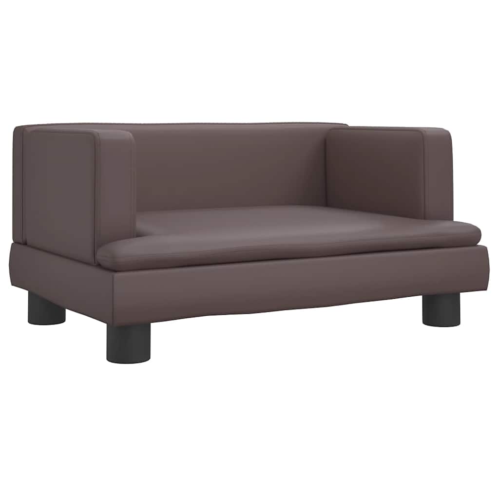 Vidaxxl lit pour chien 60x40x30 cm cuir artificiel marron