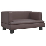 Vidaxxl lit pour chien 60x40x30 cm cuir artificiel marron
