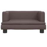 Vidaxxl lit pour chien 60x40x30 cm cuir artificiel marron