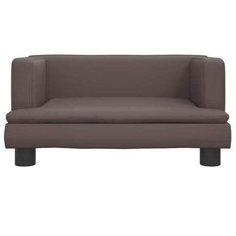 Vidaxxl lit pour chien 60x40x30 cm cuir artificiel marron