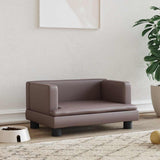Vidaxxl lit pour chien 60x40x30 cm cuir artificiel marron