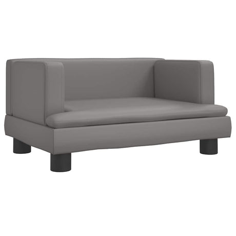 Vidaxxl lit pour chien 60x40x30 cm cuir artificiel gris