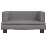 Vidaxxl lit pour chien 60x40x30 cm cuir artificiel gris