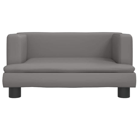 Vidaxxl lit pour chien 60x40x30 cm cuir artificiel gris