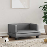 Vidaxxl lit pour chien 60x40x30 cm cuir artificiel gris