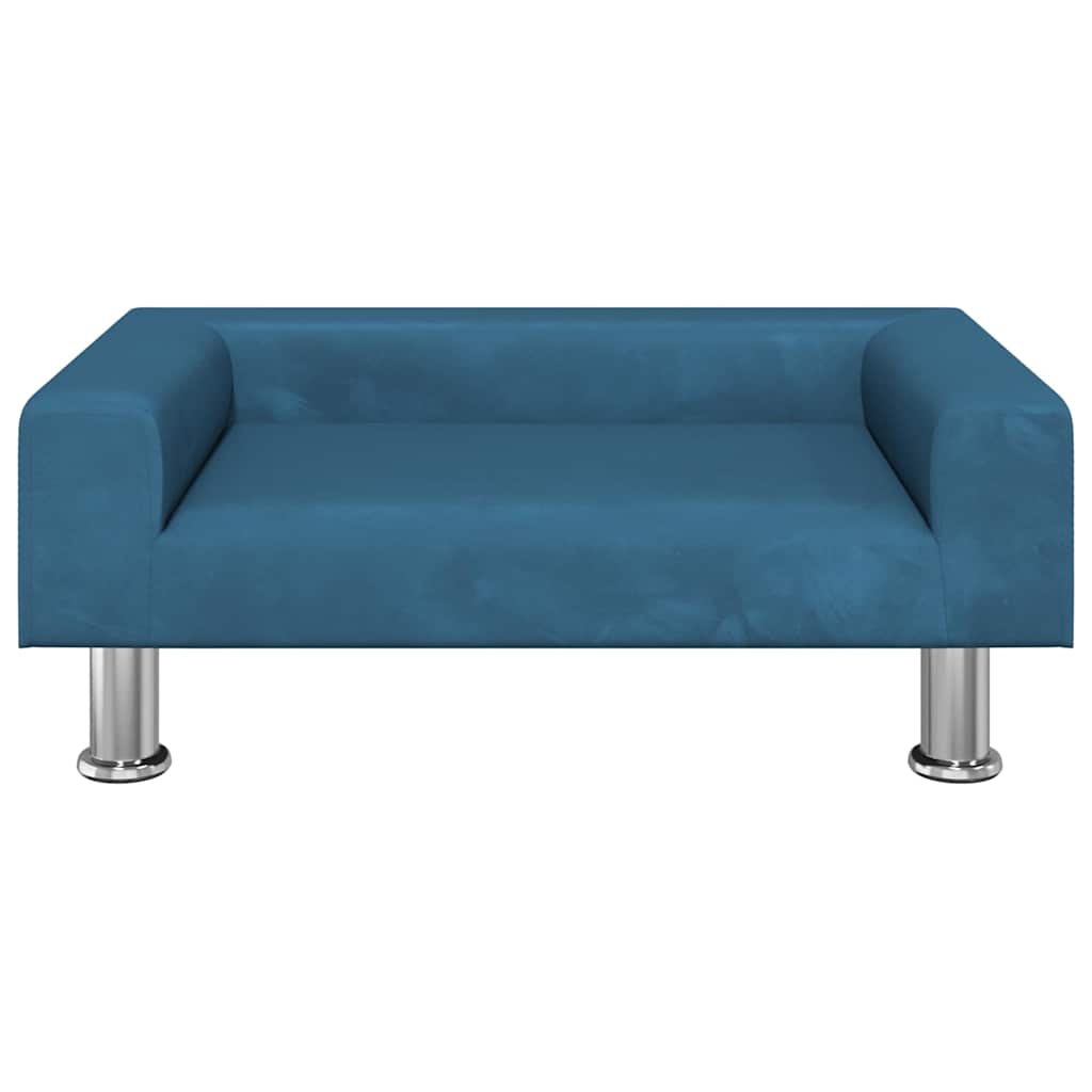 Vidaxxl lit pour chien 70x45x26,5 cm velours bleu