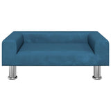 Vidaxxl lit pour chien 70x45x26,5 cm velours bleu