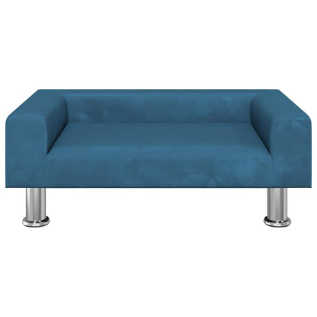 Vidaxxl lit pour chien 70x45x26,5 cm velours bleu