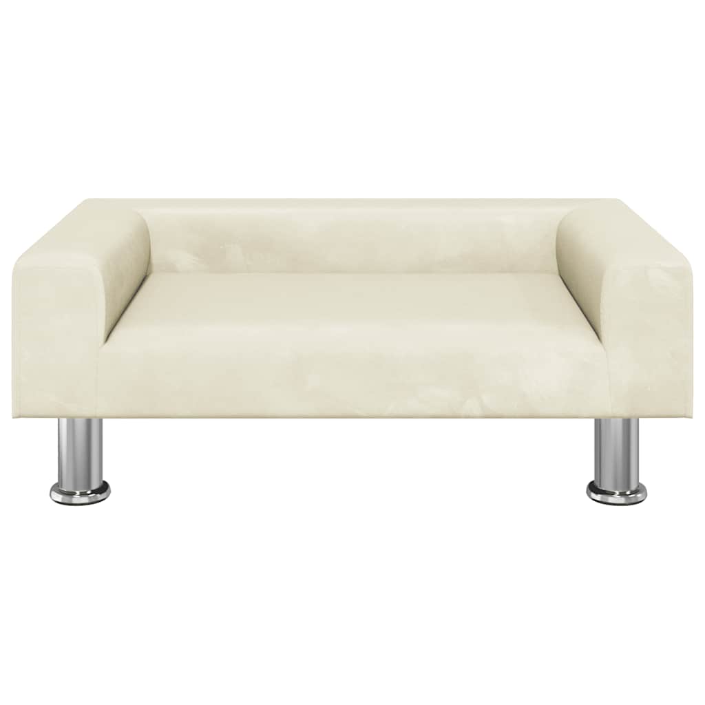 Vidaxxl lit pour chien 70x45x26,5 cm velours couleur crème