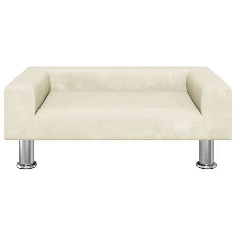 Vidaxxl lit pour chien 70x45x26,5 cm velours couleur crème