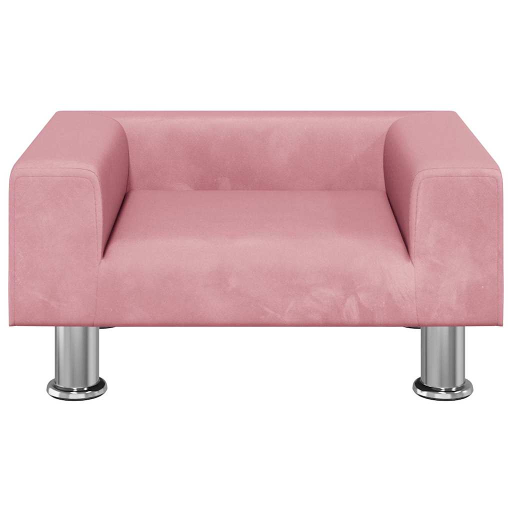 Vidaxxl lit pour chien 50x40x26,5 cm velours rose