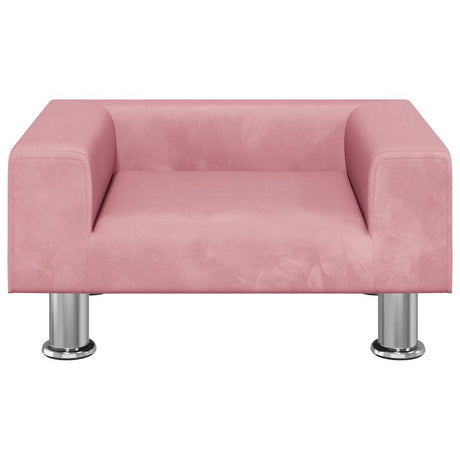 Vidaxxl lit pour chien 50x40x26,5 cm velours rose