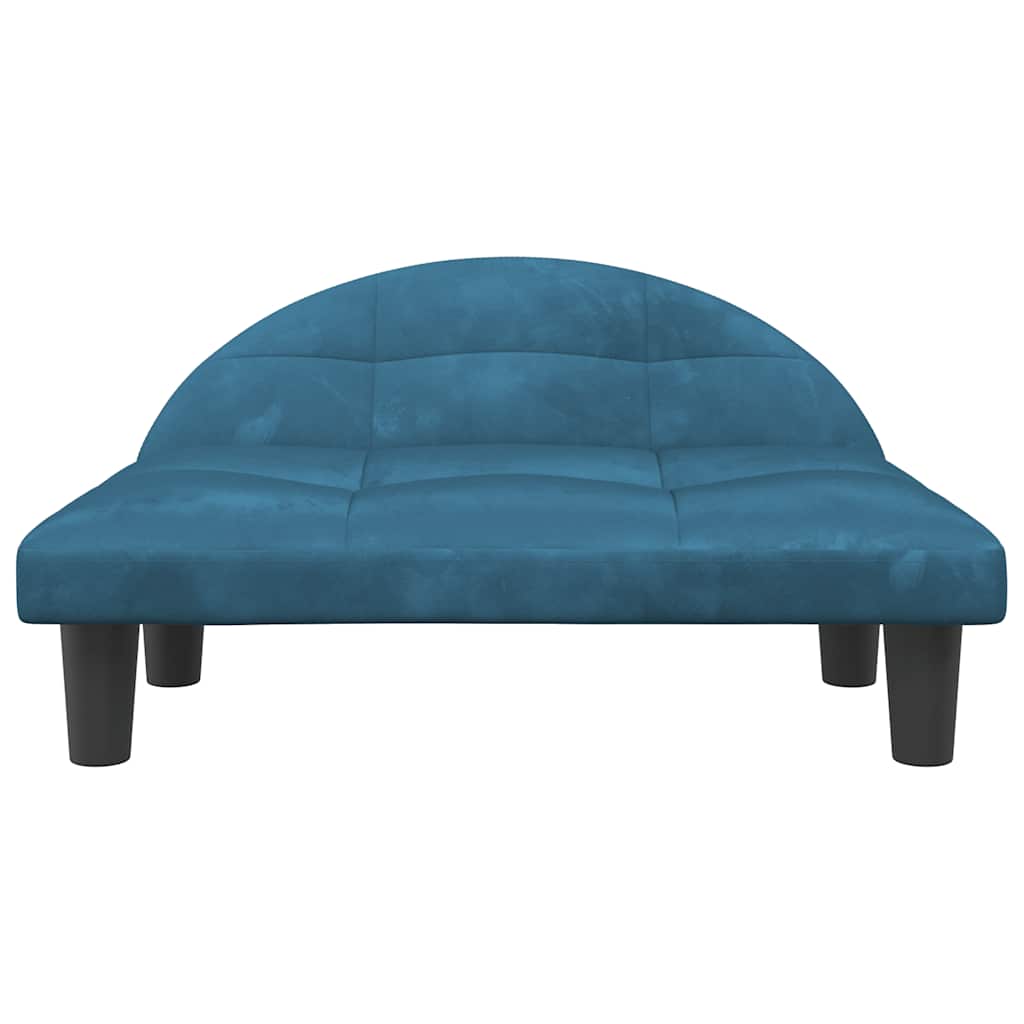 Vidaxxl lit pour chien 70x52x30 cm velours bleu