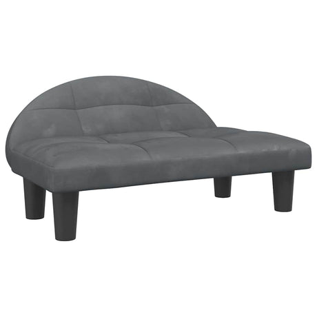 Vidaxxl lit pour chien 70x52x30 cm velours gris foncé