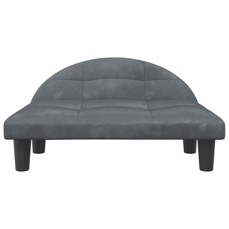 Vidaxxl lit pour chien 70x52x30 cm velours gris foncé