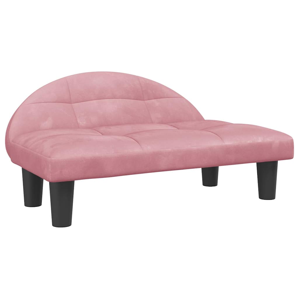 Vidaxxl lit pour chien 70x52x30 cm velours rose