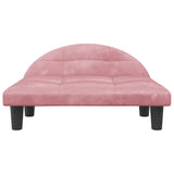 Vidaxxl lit pour chien 70x52x30 cm velours rose