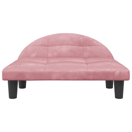 Vidaxxl lit pour chien 70x52x30 cm velours rose
