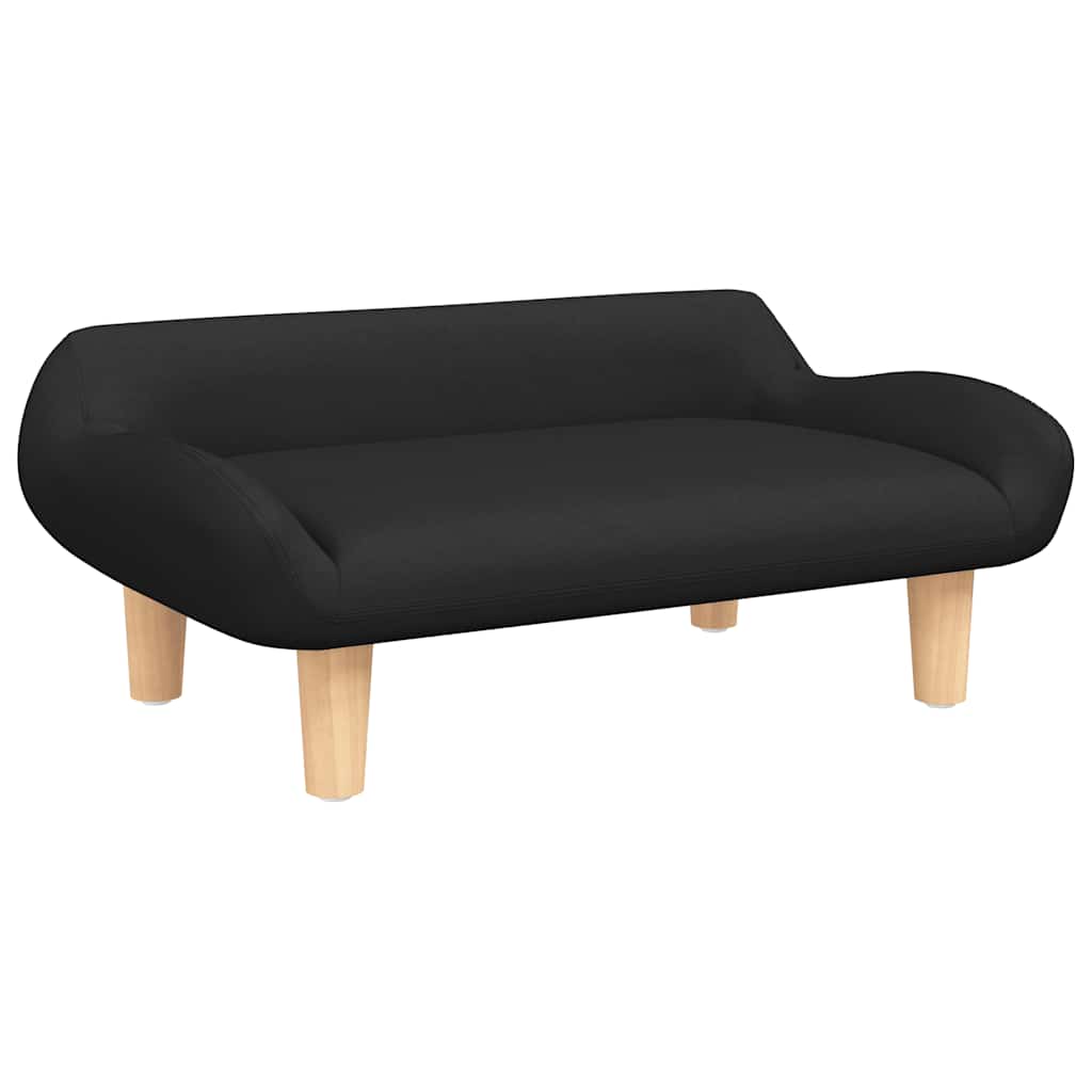 VidaXL lit pour chien 70x40x24 cm tissu noir