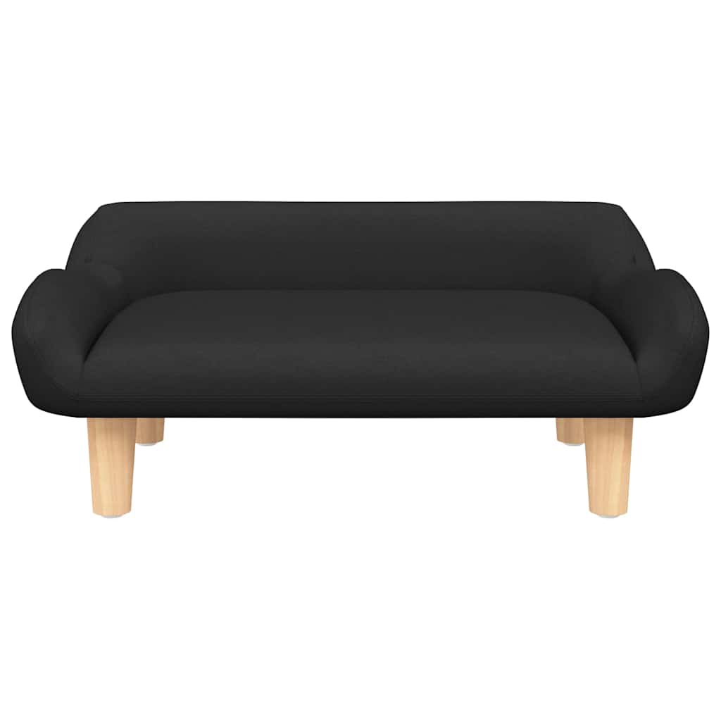 VidaXL lit pour chien 70x40x24 cm tissu noir