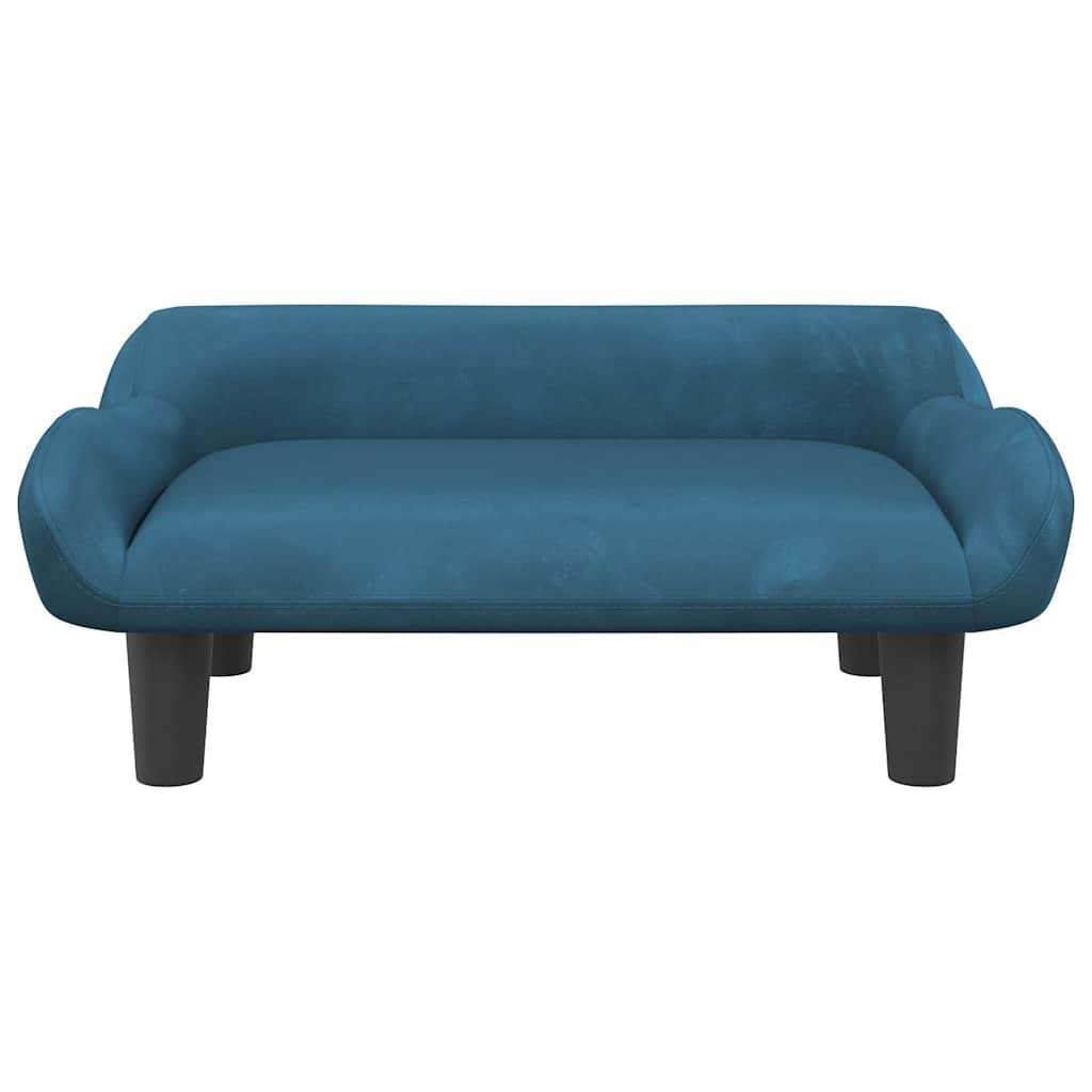 Vidaxxl lit pour chien 70x40x24 cm velours bleu