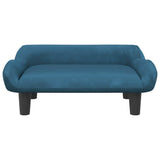 Vidaxxl lit pour chien 70x40x24 cm velours bleu